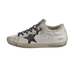 Golden Goose White and Black Sneakers
